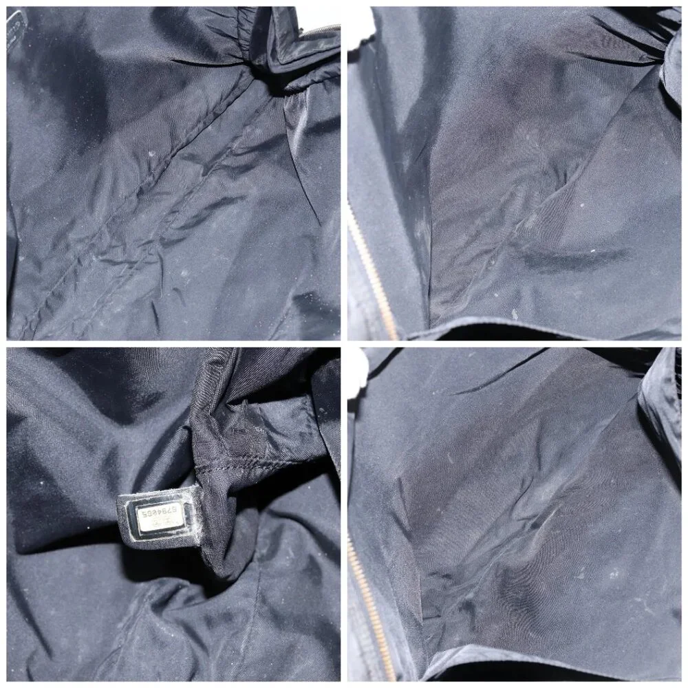 CHANEL New Travel Line Briefcase Nylon Black Silver